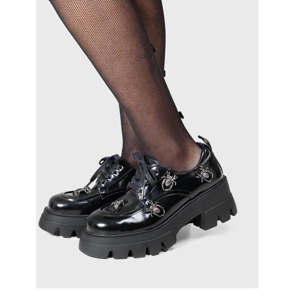 Killstar spider‎ charm oxford shoes size US 8